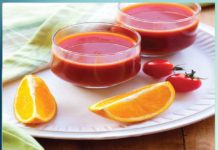 चिल्ड टोमेटो एंड आरेंज जूस | Tomato and Orange Juice how to make Tomato and Orange Juice in hindi