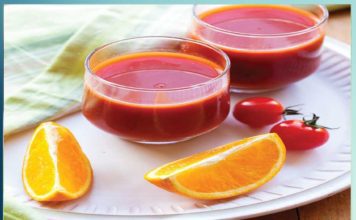 चिल्ड टोमेटो एंड आरेंज जूस | Tomato and Orange Juice how to make Tomato and Orange Juice in hindi