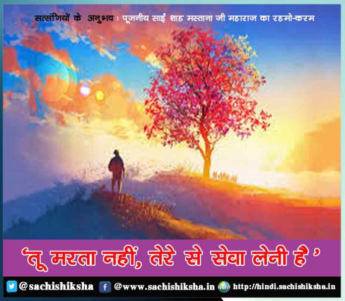 too marata nahin, tere se seva lenee hai - Satsangi experiences - Sachi Shiksha