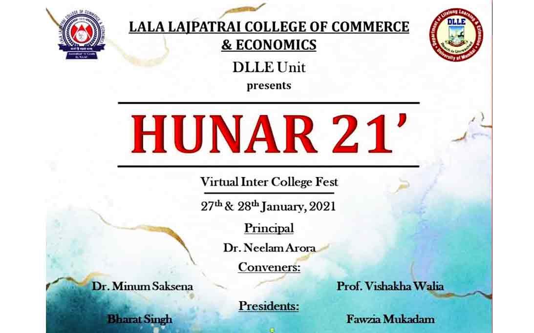 Hunar Fest by DLLE - Virtual inter college fest day 1 - Sachi Shiksha