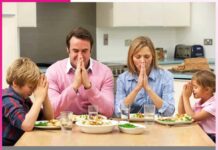 Eating with family