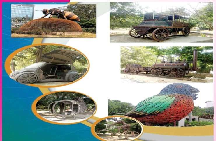 Millennium City: मिलेनियम सिटी की शान कबाड़ से बनीं कलाकृतियाँ Millennium City